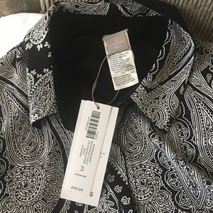 Chico’s paisley button up blouse